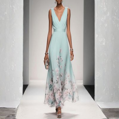 Britta | Damen Florales Maxi Kleid Für Hochzeitsgäste
