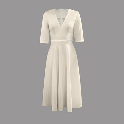 Tanja | Damen Hochzeitsgast Elegantes Ausgestelltes Midikleid