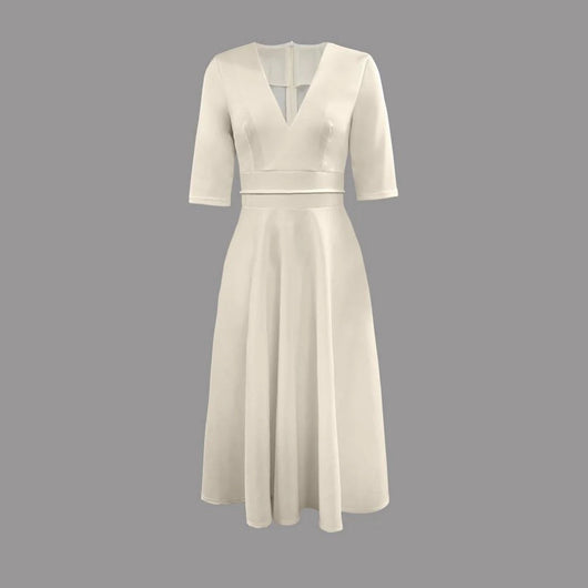 Tanja | Damen Hochzeitsgast Elegantes Ausgestelltes Midikleid