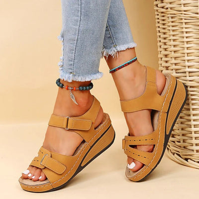 Kathrin | Damen Orthopädische Riemen Plattform Sandalen