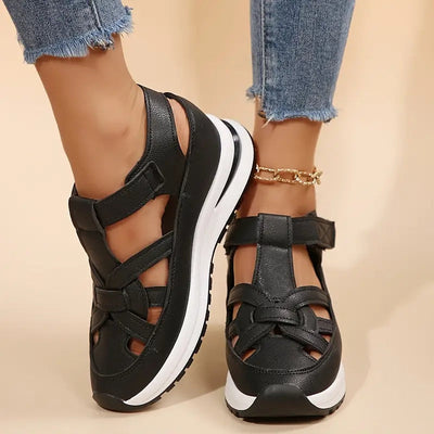 Oveta Bequeme Flache Sandalen