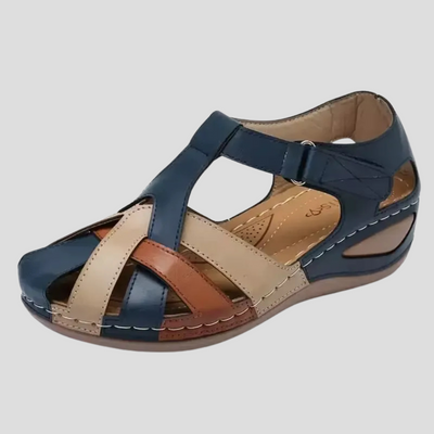 Damen Komfort-Sandalen aus Leder mit Fußgewölbestütze