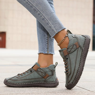 Andrea | Damen Lässige Schnürplattform-Sneaker
