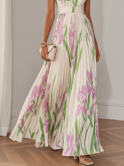 Brooklyn | Boho Geblümtes Fließendes Kleid in A-Linie