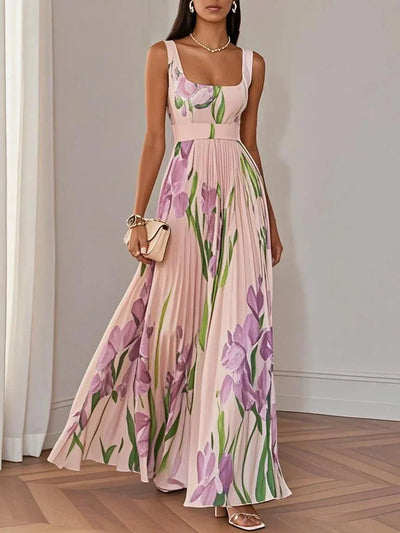 Brooklyn | Boho Geblümtes Fließendes Kleid in A-Linie