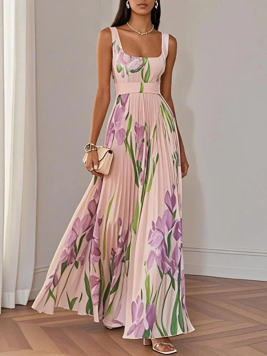 Brooklyn | Boho Geblümtes Fließendes Kleid in A-Linie