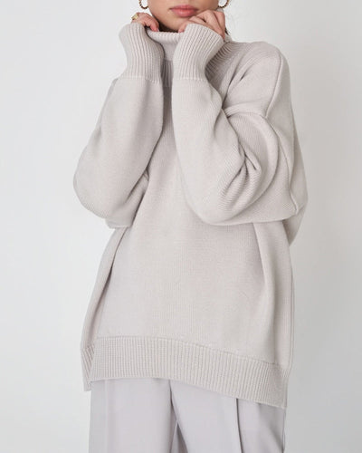 Claudia | Damen Oversize High-Neck Lässiger Pullover