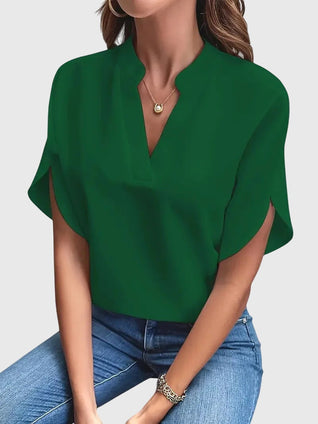 Beatrix Weiches Elegantes V-Ausschnitt Shirt