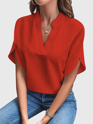 Beatrix Weiches Elegantes V-Ausschnitt Shirt