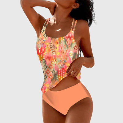 Martina | Damen bedrucktes Tankini-Bademode-Set