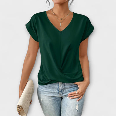 Carlinda Elegantes V-Ausschnitt Top