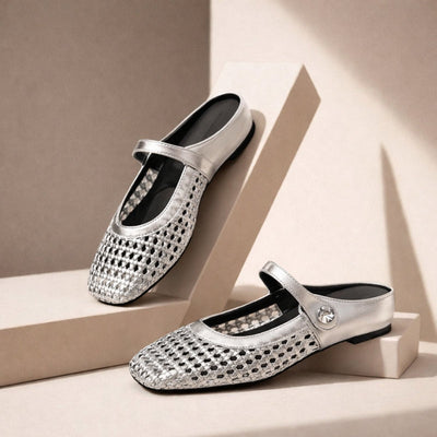 Goldie Geflochtene Mary Jane Mules