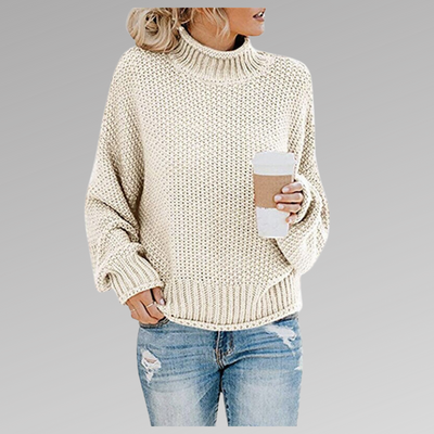 Natascha | Damen Lockerer Strickpullover für den Winter