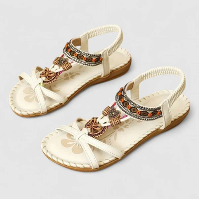Viola | Damen Riemchen Flache Offene Zehen Sandalen