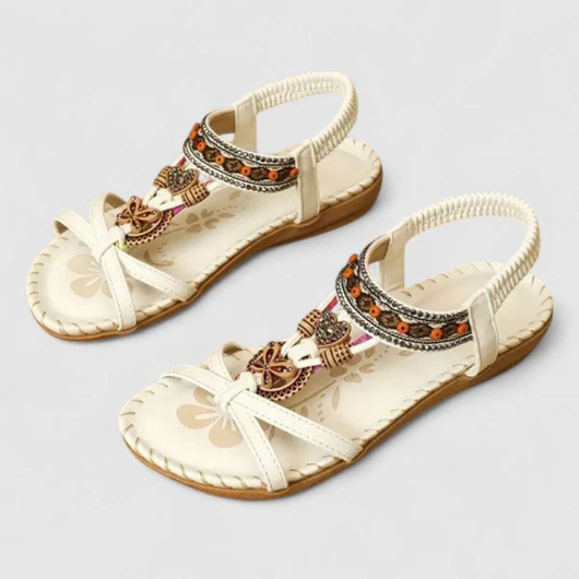 Viola | Damen Riemchen Flache Offene Zehen Sandalen