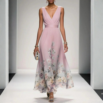 Britta | Damen Florales Maxi Kleid Für Hochzeitsgäste