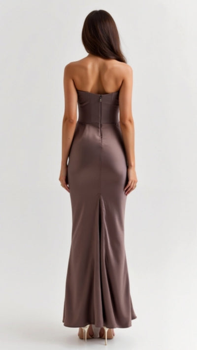 Maria | Damen Säulen Maxi Kleid für Hochzeitsgäste