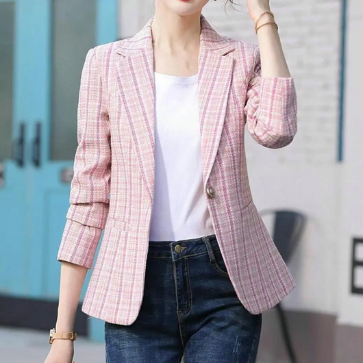 Anna | Damen Freizeit Blazer mit Ein-Knopf-Design fürs Büro