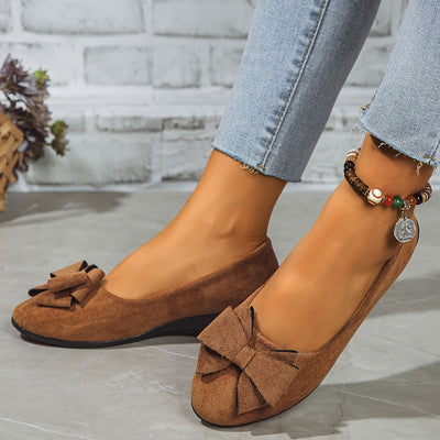 Maisie Wildleder Ballerinas mit Schleife