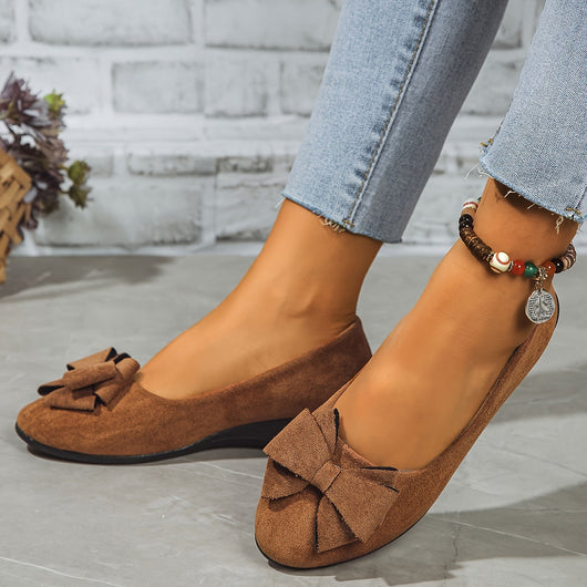 Maisie Wildleder Ballerinas mit Schleife