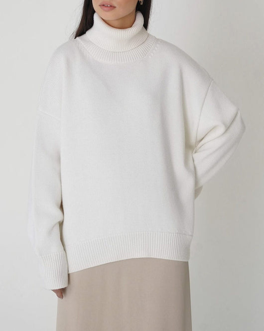 Claudia | Damen Oversize High-Neck Lässiger Pullover