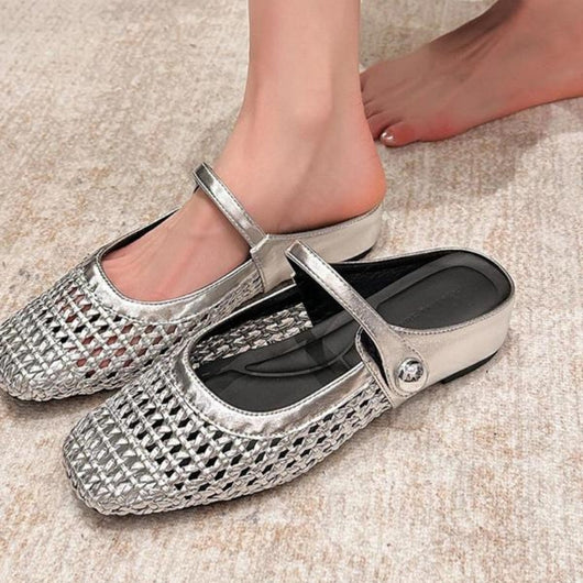 Goldie Geflochtene Mary Jane Mules