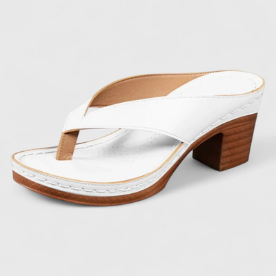 Birgit | Damen Chunky Heel Zehentrenner Sandalen