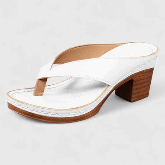 Birgit | Damen Chunky Heel Zehentrenner Sandalen