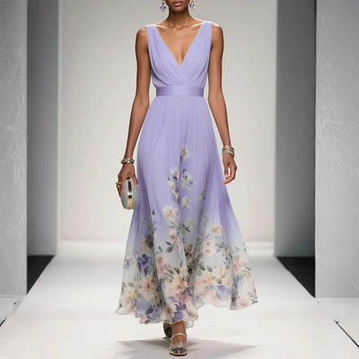 Britta | Damen Florales Maxi Kleid Für Hochzeitsgäste