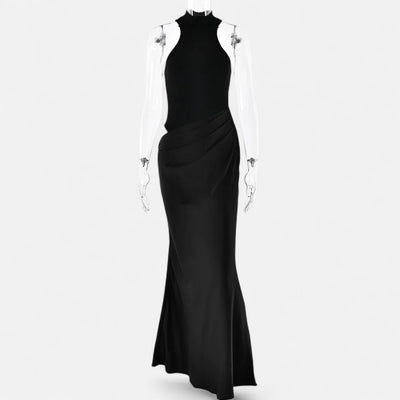 Kerstin | Damen Maxikleid mit Cut-Out und Neckholder