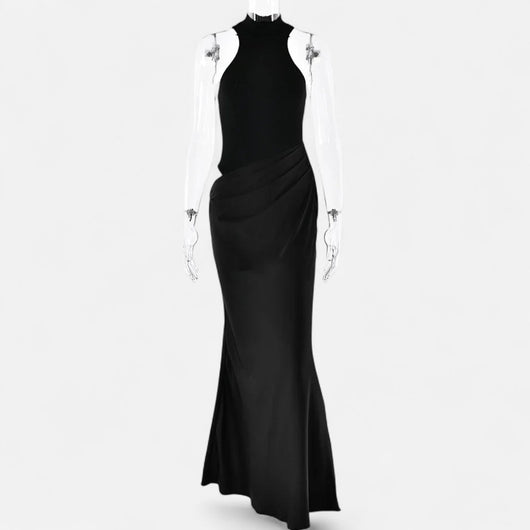 Kerstin | Damen Maxikleid mit Cut-Out und Neckholder