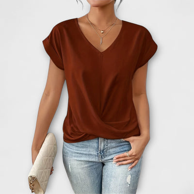 Carlinda Elegantes V-Ausschnitt Top