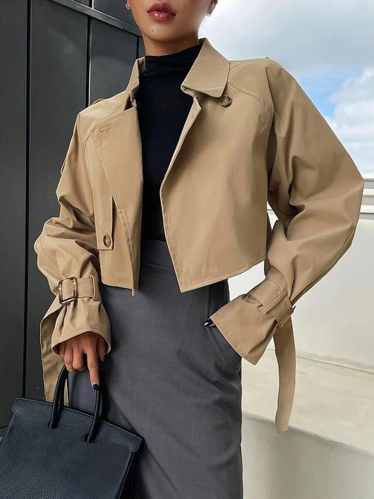 Irina | Damen Kurz-Trenchcoat im High-Fashion-Stil