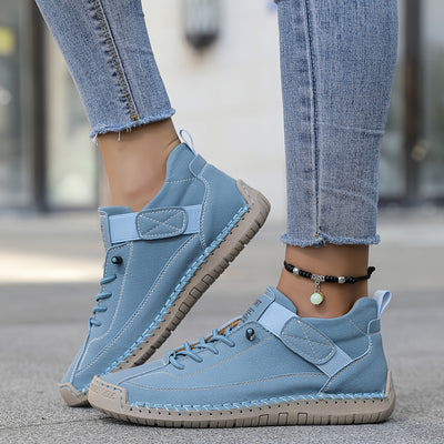 Andrea | Damen Lässige Schnürplattform-Sneaker