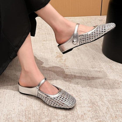 Goldie Geflochtene Mary Jane Mules