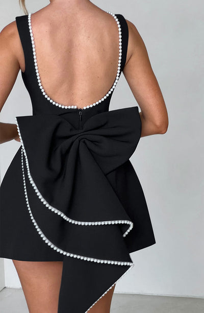 Magdalena | Damen Strukturiertes Mini Kleid für Hochzeitsgäste