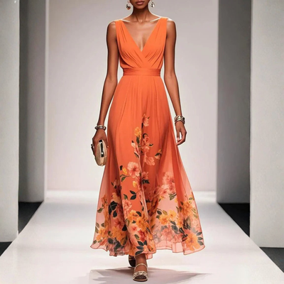 Britta | Damen Florales Maxi Kleid Für Hochzeitsgäste