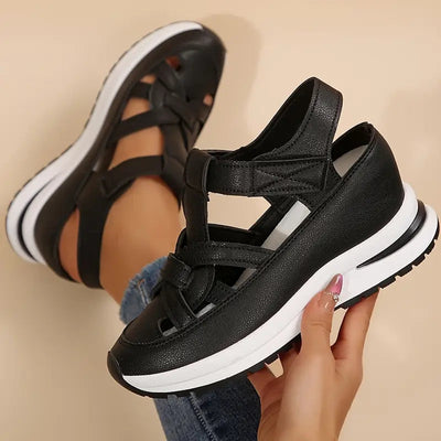 Oveta Bequeme Flache Sandalen