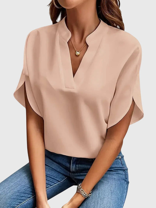 Beatrix Weiches Elegantes V-Ausschnitt Shirt