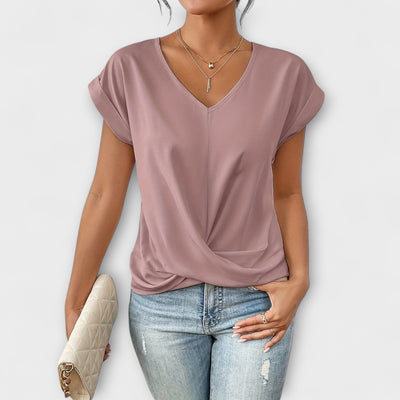Carlinda Elegantes V-Ausschnitt Top