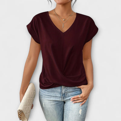 Carlinda Elegantes V-Ausschnitt Top