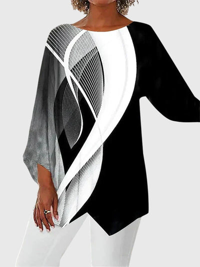 Alayah Elegantes Rundhals-Top