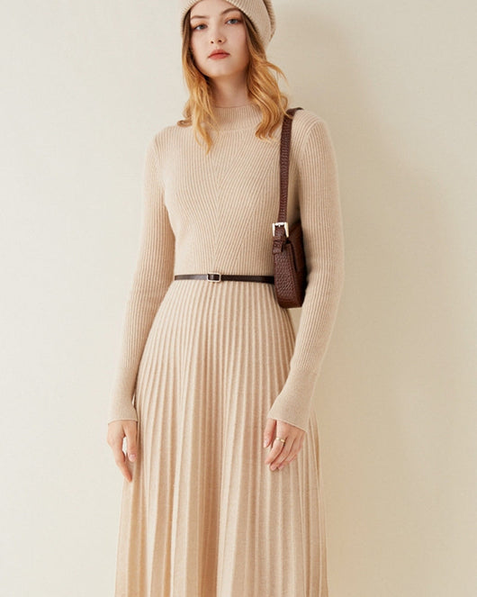 Reines Kaschmir Ausstellkleid
