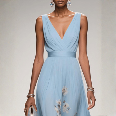 Britta | Damen Florales Maxi Kleid Für Hochzeitsgäste