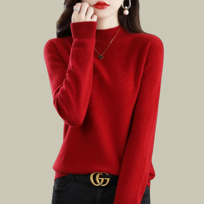 Monika | Damen Rollkragenpullover aus Merinowolle für den Winter
