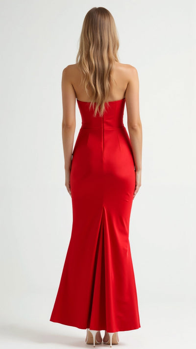 Maria | Damen Säulen Maxi Kleid für Hochzeitsgäste