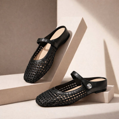Goldie Geflochtene Mary Jane Mules
