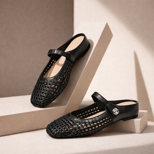 Goldie Geflochtene Mary Jane Mules
