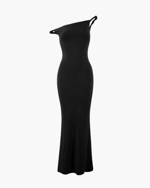 One-Shoulder Figurbetontes Maxikleid
