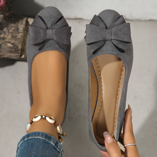 Maisie Wildleder Ballerinas mit Schleife